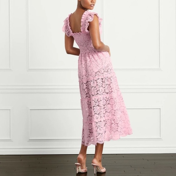 Hill House Pink Lace Ellie Nap Midi Dress Sz S Collectors Edition Cottagecore - Picture 4 of 14